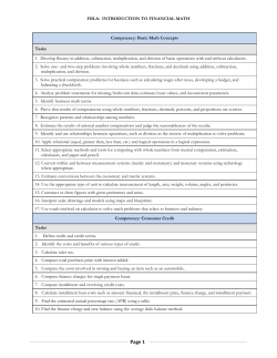fbla: introduction to financial math - FBLA-PBL
