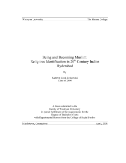 Being and Becoming Muslim: Religious Identification