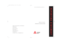 Reporting Statement `The Operating and Financial Review`