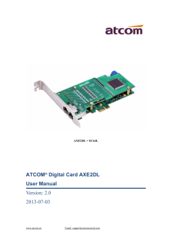 AX4E-Centos5.4-Dahdi-User Manual-V1.0-EN