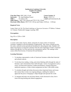 Lenoir English 232 - selu moodle