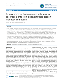 Arsenic removal from aqueous solutions by adsorption onto iron