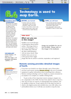 Technology is used to map Earth.
