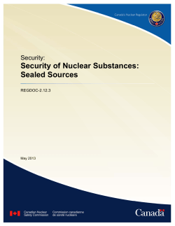 Security of Nuclear Substances: Sealed Sources