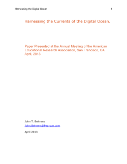 Harnessing the Currents of the Digital Ocean
