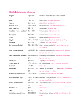 Useful Japanese phrases
