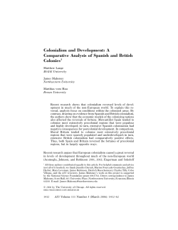 Colonialism and Development: A Comparative Analysis of Spanish