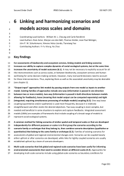 6 Linking and harmonizing scenarios and models across