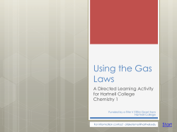 Ideal Gas Law - Hartnell College