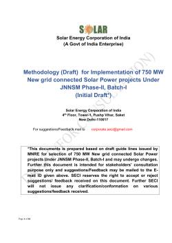 Jawaharlal Nehru National Solar Mission (JNNSM)