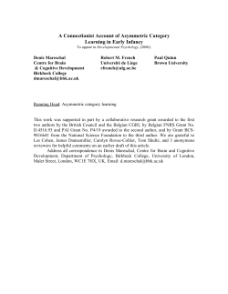 Mareschal et al, 2000