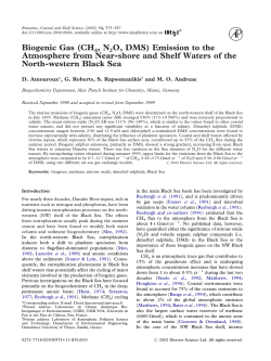 Biogenic Gas (CH4, N2O, DMS) Emission to the Atmosphere from