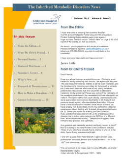 The Inherited Metabolic Disorders News