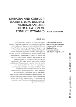 diaspora and conflict: locality, long
