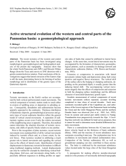 Active structural evolution of the western and central parts of the