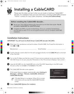 Installing a CableCARD