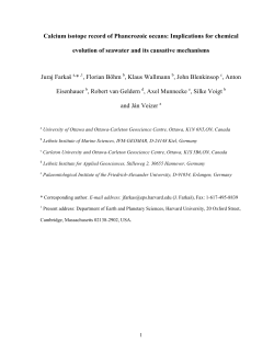 Calcium isotope record of Phanerozoic oceans