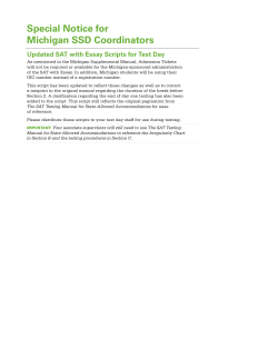 SAT with Essay Scripts &ndash; SAT Testing Manual for State