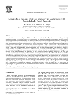 Longitudinal patterns of stream chemistry in a