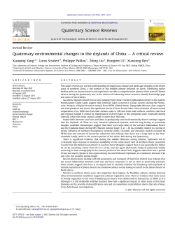 Quaternary environmental changes in the drylands of China