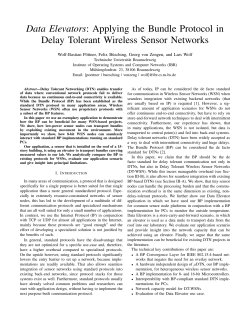 Data Elevators: Applying the Bundle Protocol in Delay Tolerant