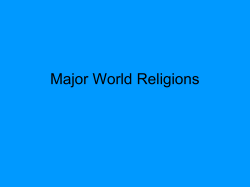 Major World Religions - Avery County Schools