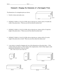 Homework: Changing the Dimensions of a Rectangular Prism