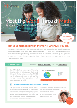 Meet theWorld Through Math