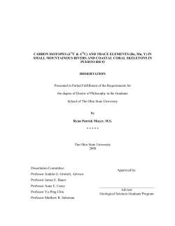 CARBON ISOTOPES - OhioLINK Electronic Theses and