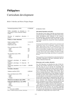 Philippines Curriculum development