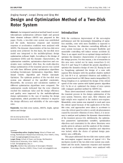 Design and Optimization Method of a Two