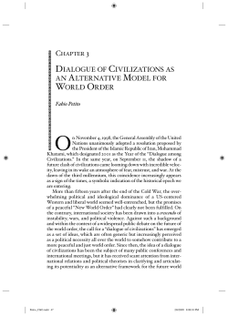 dialogue of civilizations as an alternative model for world order