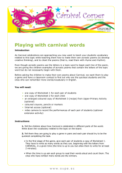 Carnival Corner - Oxford Magazine