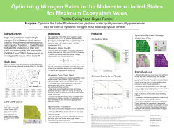 Introduction Purpose: Optimize the tradeoff between corn yield and