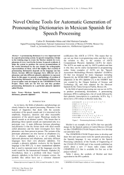 Novel Online Tools for Automatic Generation of Pronouncing