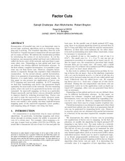 Factor Cuts - People @ EECS at UC Berkeley