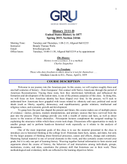 History 152 American Civilization Since 1877