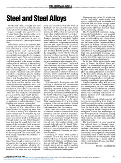 Steel and Steel Alloys