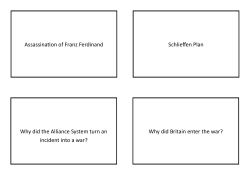 Assassination of Franz Ferdinand Schlieffen Plan Why did the