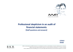 Professional skepticism in an audit of financial statements