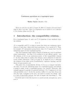 1 Introduction: the compatibility relation.
