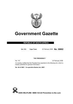 Co-operative Banks Act 40 of 2007