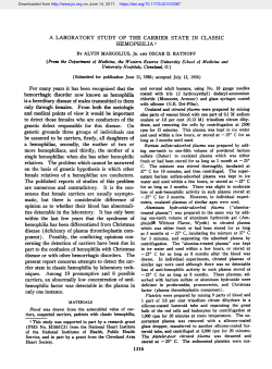 HEMOPHILIA 1 University Hospitals, Cleveland, 0.) on the basis of