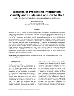 Benefits of Presenting Information Visually and Guidelines