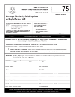 Form 75 - State of Connecticut Workers` Compensation Commission