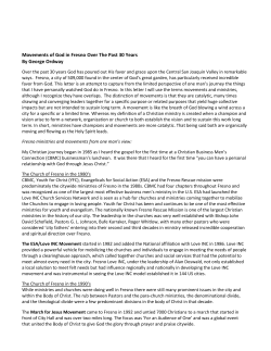 Movements of God in Fresno Over The Past 30