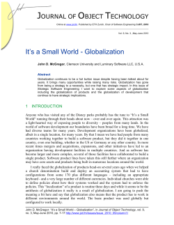 It`s a Small World - Globalization
