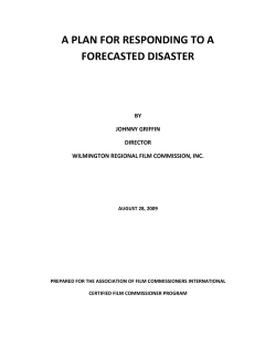 a plan for responding to a forecasted disaster