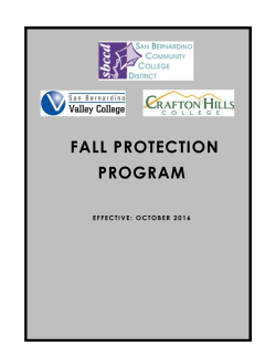 fall protection program - San Bernardino Community College District