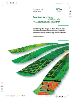 Identifying the origin of rock phosphates and phosphorous fertilisers